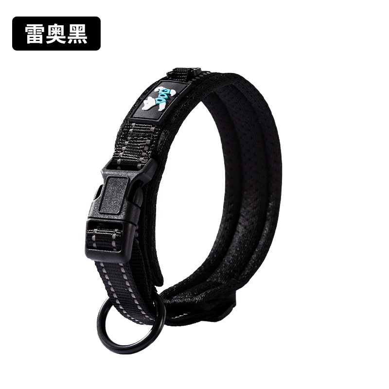 Sandwich cómodo collar de perros grandes perros de tamaño mediano collar de cabello dorado ajustable para artículos de mascotas resistentes al desgaste