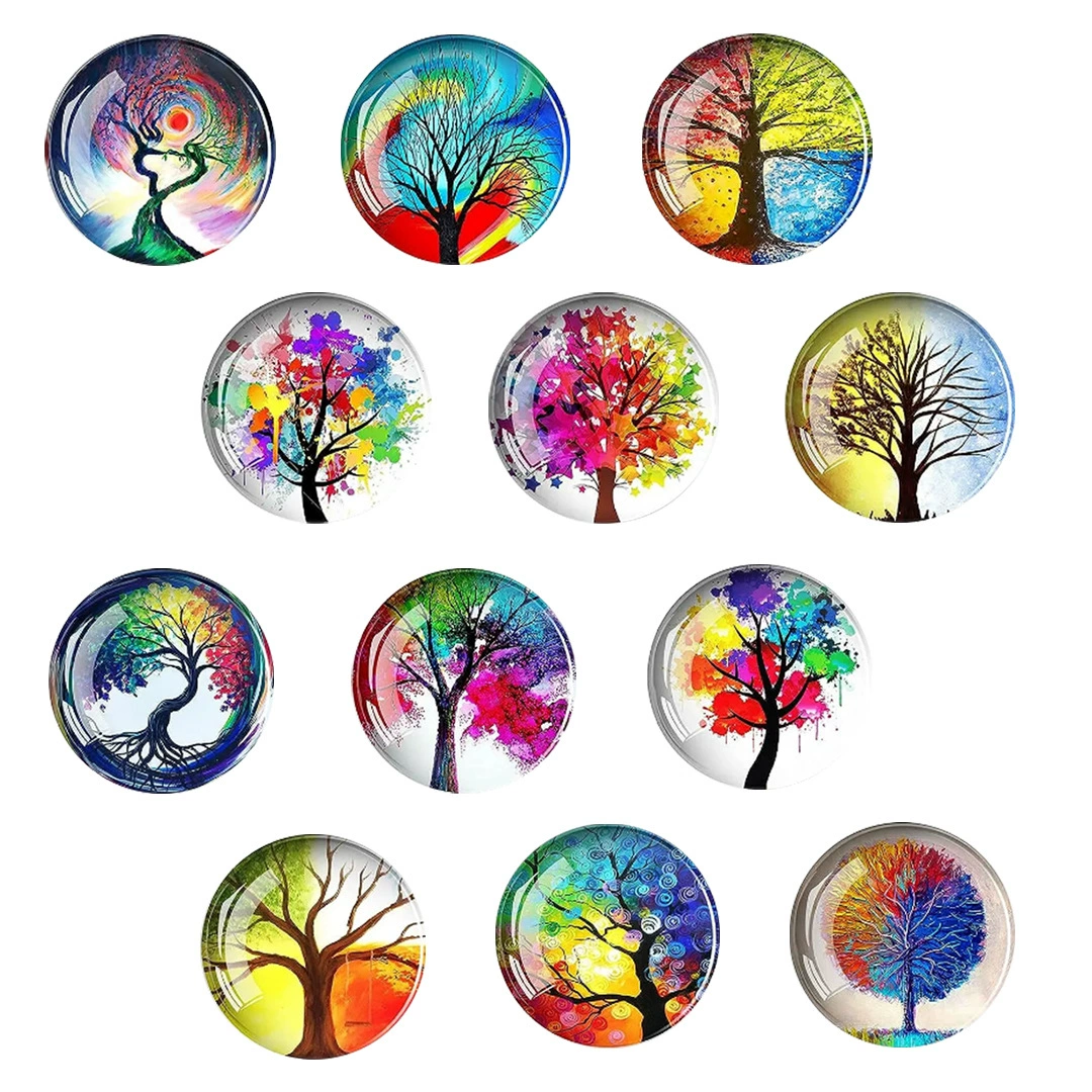 Трансграничное Радужное Древо Жизни Кристаллическое Стекло Магнит на Холодильник Магнитная Нашивка Наклейка Для Украшения Дома Культурное и Креативное Декоративное Магнит