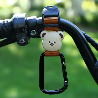 2025 Cross-Border New Electric: Other Electric Vehicle Accessories - brown-woven-strap-square-buckle-little-brown-bear-short-style