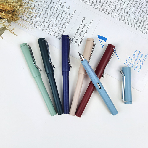 Black technology positive posture pen Morandi simple plastic pen body student writing practice learning office pen wholesale