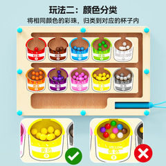 子供の木の磁気はペンの迷宮を運びます。