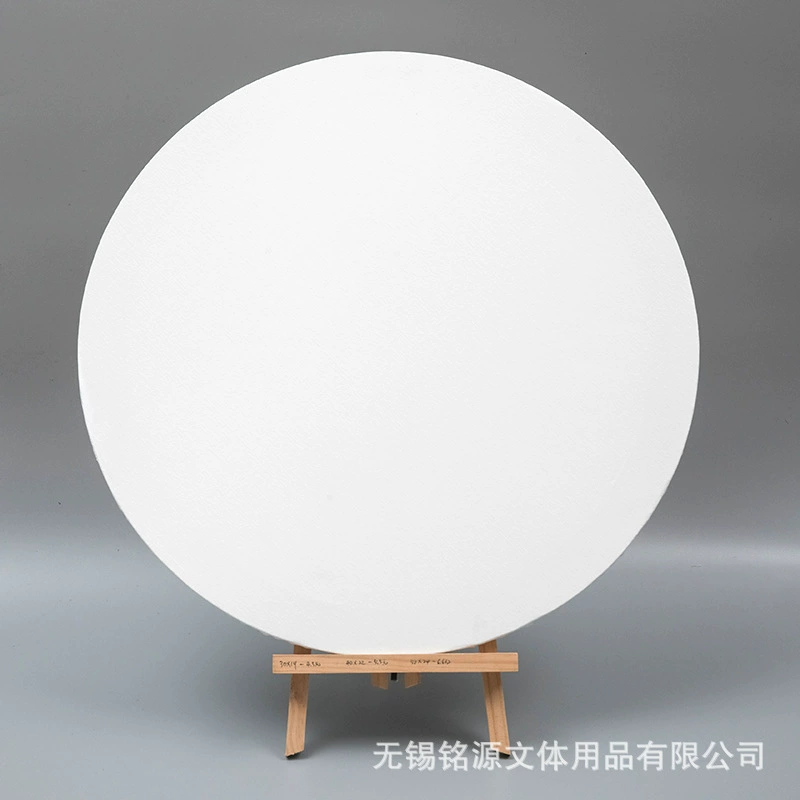 Круглая белая фоторамка для картины, холст