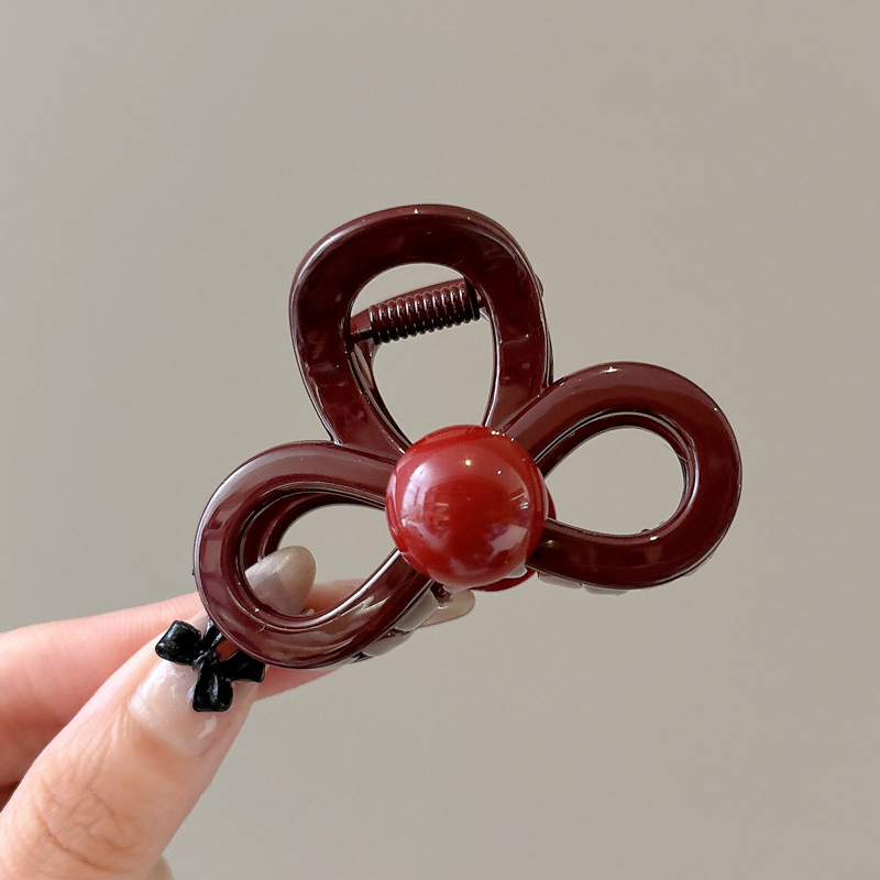 2024 nuevo anchor clip de pelo rojo clip de agarre de cabeza de mujer pequeño clip de tiburón clip de pelo toque