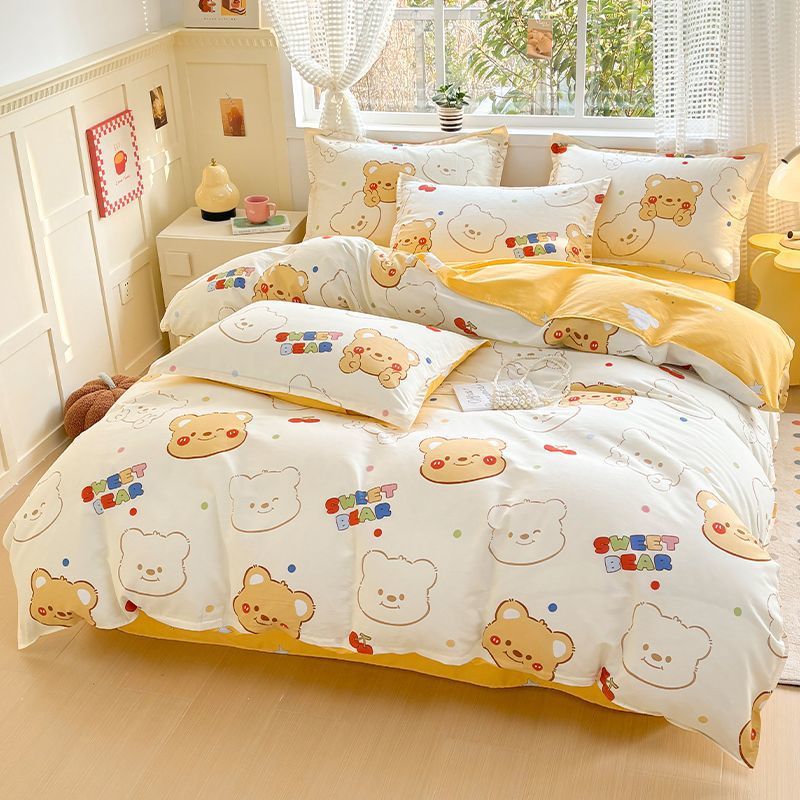 Funda de edredón gruesa de algodón puro pieza individual 100% algodón 150x200X230 funda de edredón cama individual dormitorio de estudiantes de invierno niñas