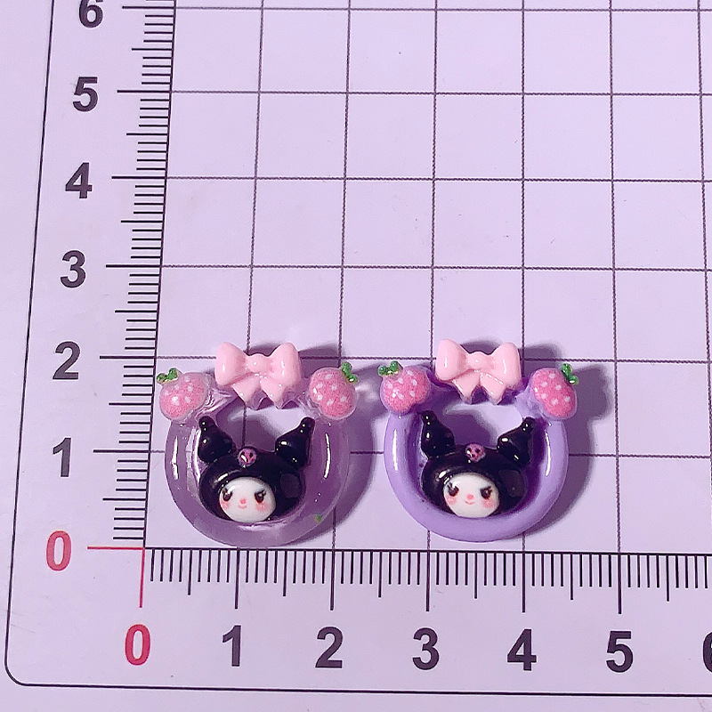 Cestas de flores de fruta de dibujos animados Sanrio accesorios de resina diy caja de teléfono móvil agujero de botón de zapato taza de agua material hecho a mano