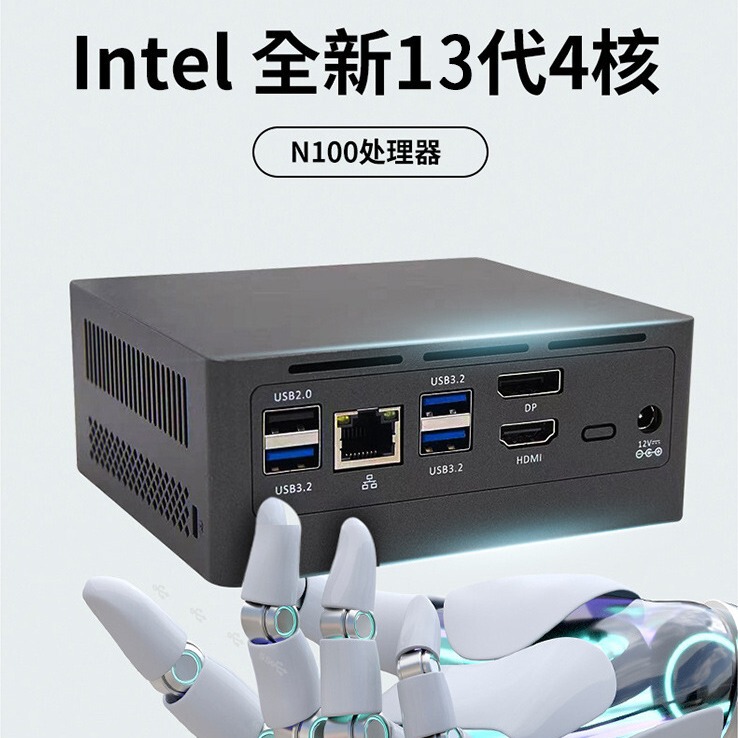 Intel 13Th Generation N100 Mini Host Computer Micro Desktop Business Office Education Learning Mini Portable
