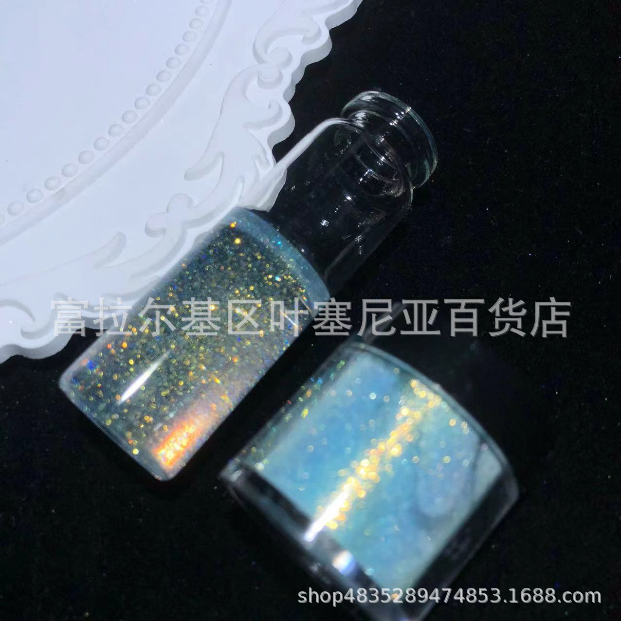 0,1mm polvo de diamante de oro galaxia magia oro diamante polvo epoxi pintura de fuego cera suspensión colorido brillo al por mayor 9 colores traje