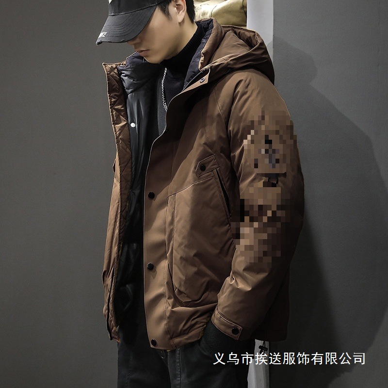 2024 Winter Outdoor Windproof Hooded Workwear down Jacket Men's Outdoor Mountaineering Ski Sports Charge Thickened Wholesale