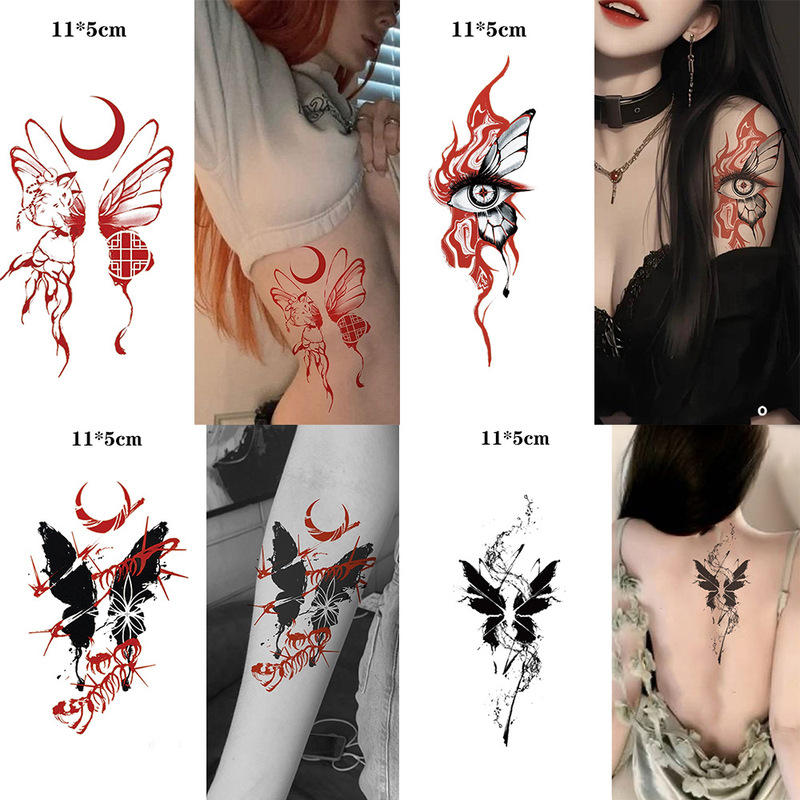 Cross Border Tattoo Sticker Spice Girls Pure Desire Wind Dark Collarbone Waist Color Butterfly Tattoo Sun Moon Tattoo Sticker Cross Border Tattoo Sticker Spice Girls Pure Desire Wind Dark Collarbone Waist Color Butterfly Tattoo Sun Moon Tattoo Sticker