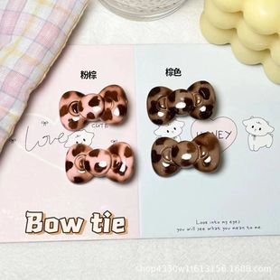Autumn and Winter Leopard Print Bow Accessories, Retro High-Fashion Side Hair Clips, Hair Accessories, Hairpins, Retro Style