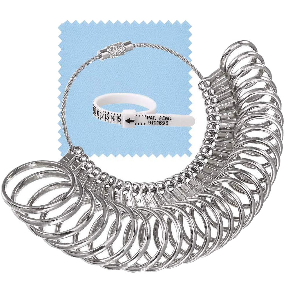 0-13美码戒指尺寸大小筛选工具 A-Z英度圈 指围测量 Ring sizer