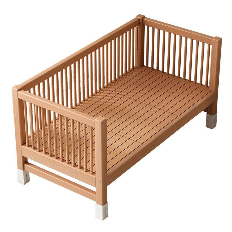 Beech Wood Splicing Bed Children's Bed Thickened and Widened Adjustable Solid Wood Crib Large Bed Children's Bedside Bed Splicing Bed
