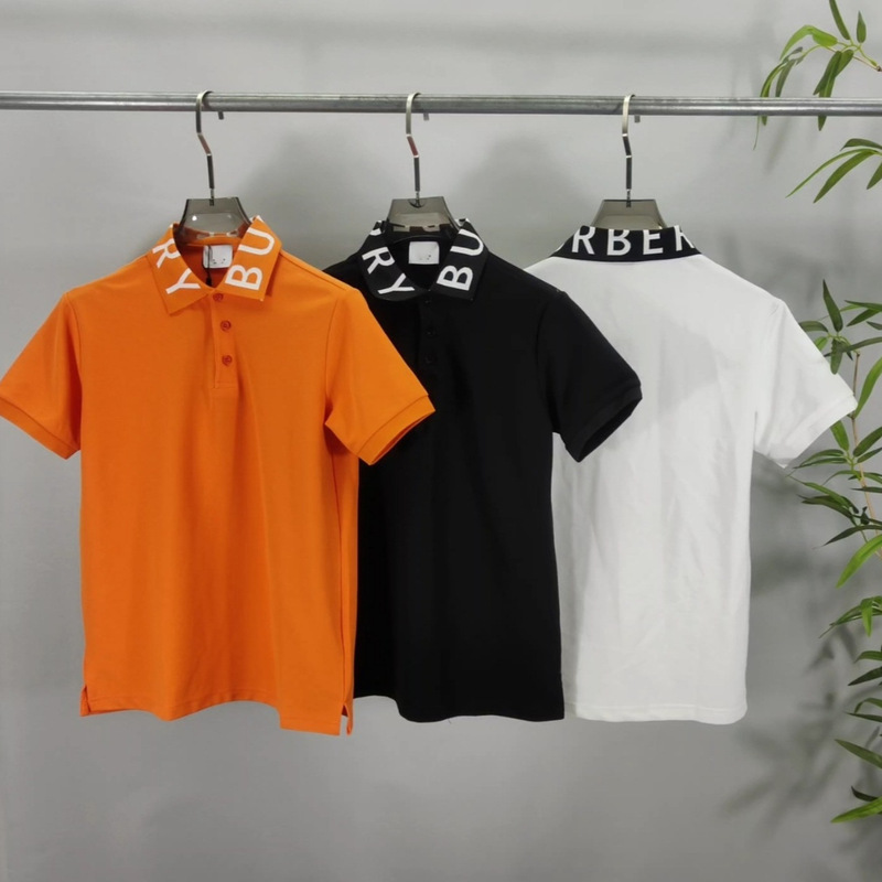 Fashionable European-Style Casual Trendy T-Shirt for Men and Women, New Bu Embroidered Short-Sleeve Polo Shirt, in Stock for Export