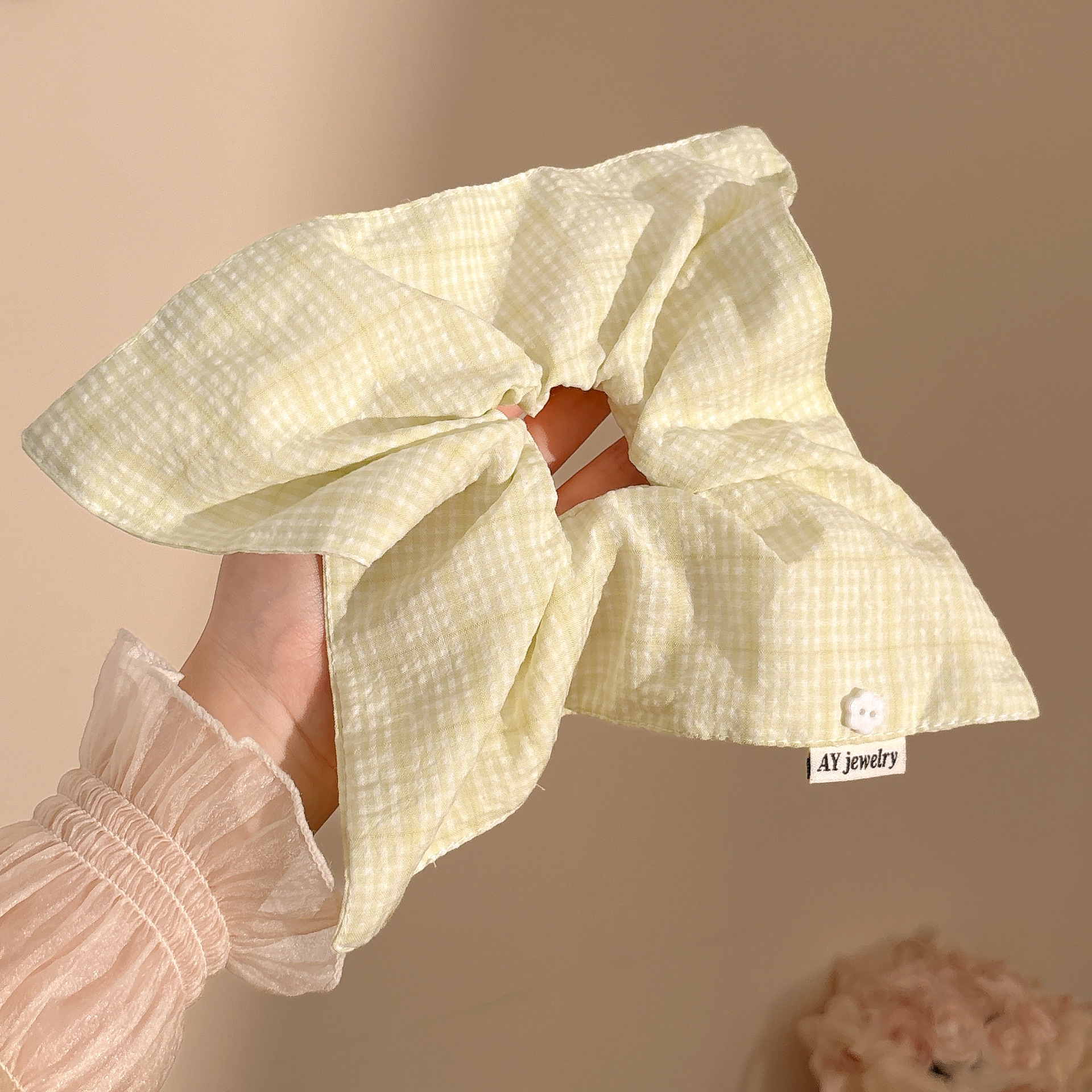 Encaje retro francés, diadema de intestino grueso, mujer 2025, nuevo estilo, cuerda para el cabello, banda de goma, lazo, dulce cuerda para el cabello, accesorios para el cabello