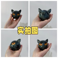 跨境新款万圣节Purrfect ball猫咪石摆件