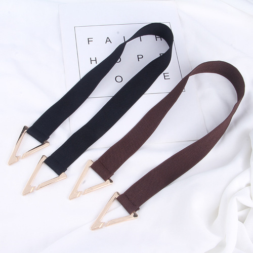 Metal buckle belt for women ins style fashion decorative skirt belt with sweater dress suit elastic elastic belt