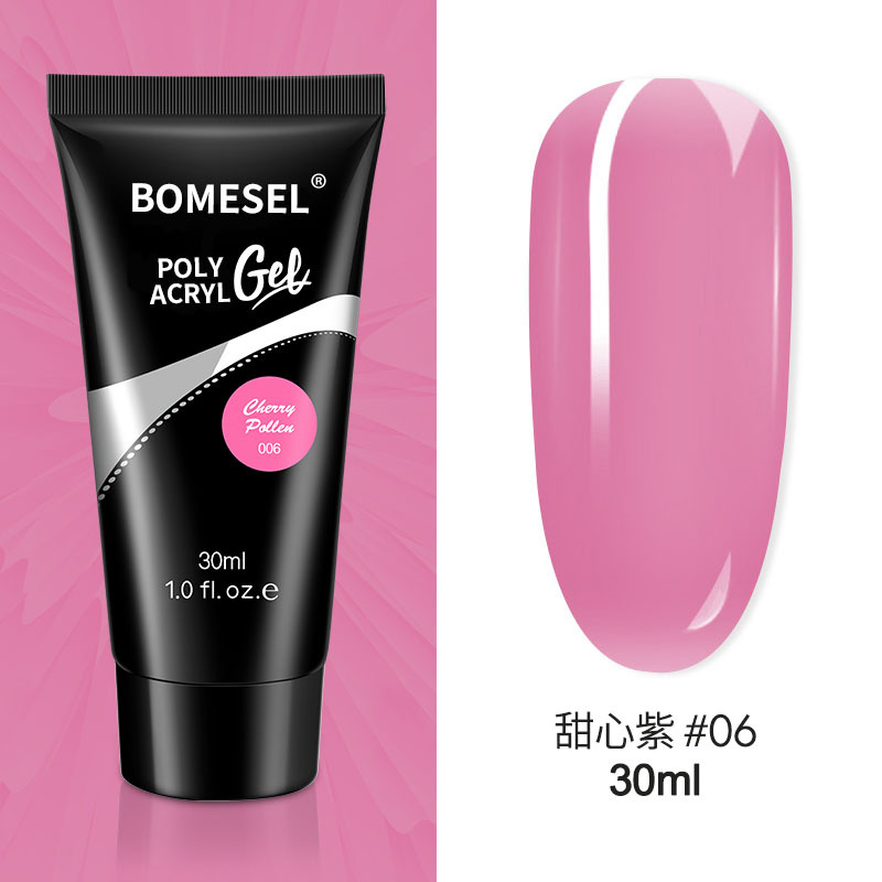 Explosión de uñas de color desnudo de cristal extensión de uñas sin papel modelo de extensión rápida 15ML 30ML