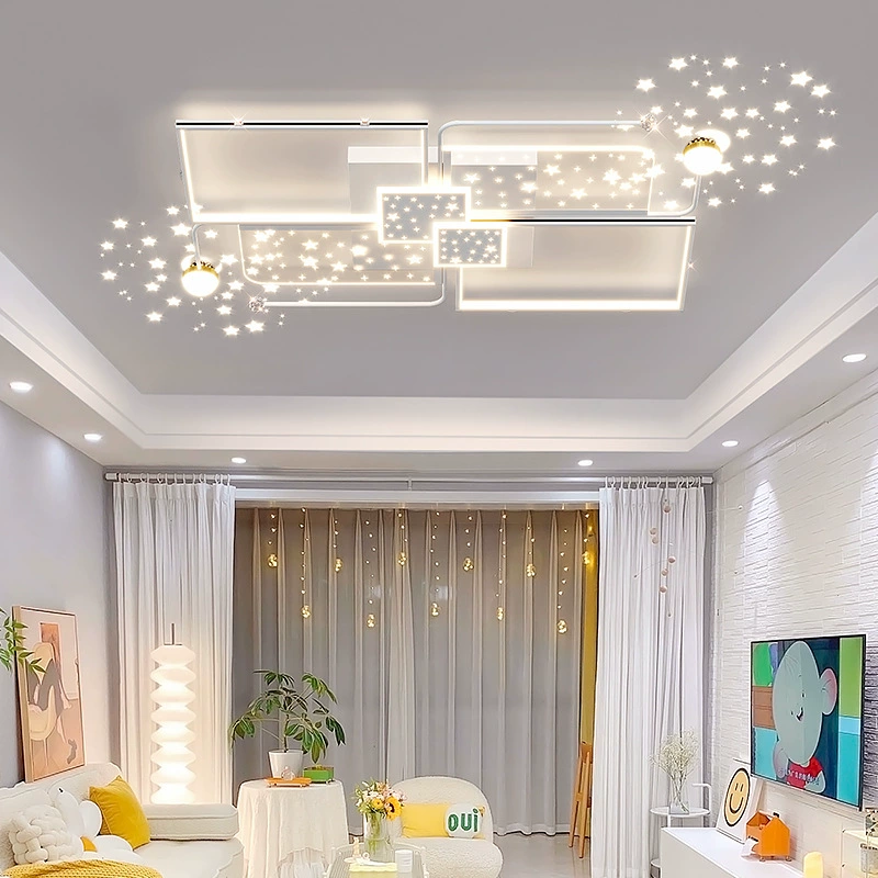 Rectangular lights for living room, star projection, lamp, new collection, light luxury style