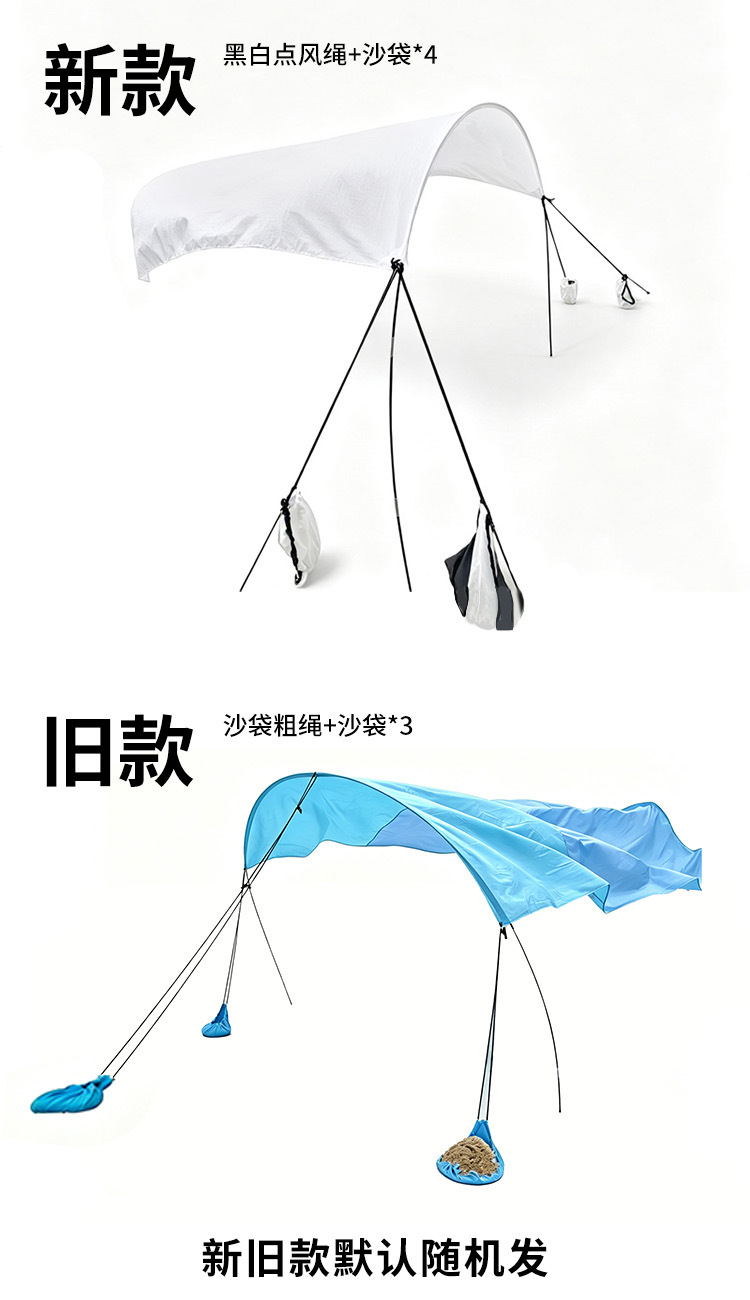 Enjoy the Cross-Border Beach Canopy from Amazon: Portable, Quick-Open, Sun-Protective, Wind-Powered Sunshade Canopy for the Seaside