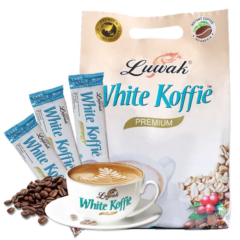 Indonesia imported white coffee dew wow cat shit coffee three-in-one instant coffee powder imported food and beverage wholesale Indonesia imported white coffee dew wow cat shit coffee three-in-one instant coffee powder imported food and beverage wholesale