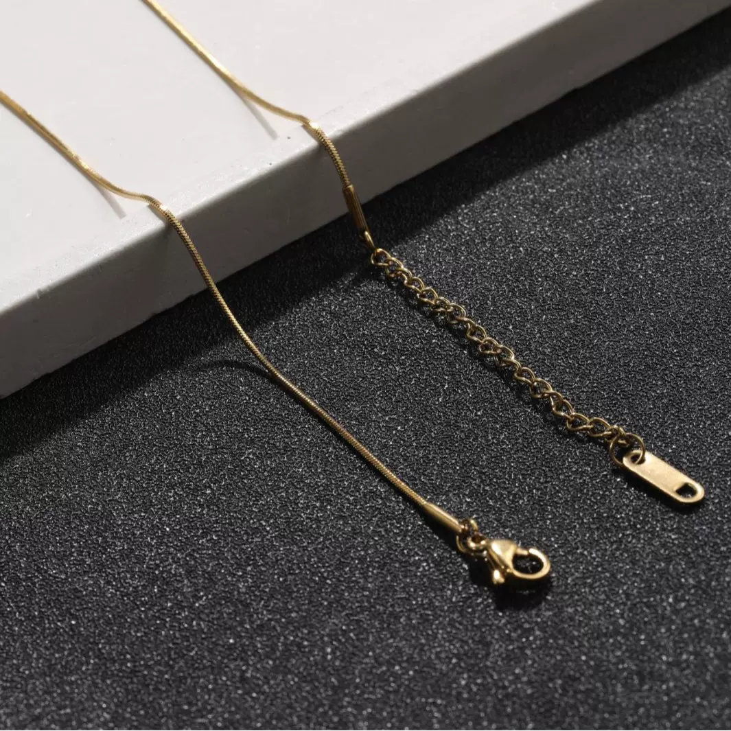 工厂批发圆蛇链不锈钢饰品diy配饰项链跨境嘻哈潮流钛钢项链吊坠