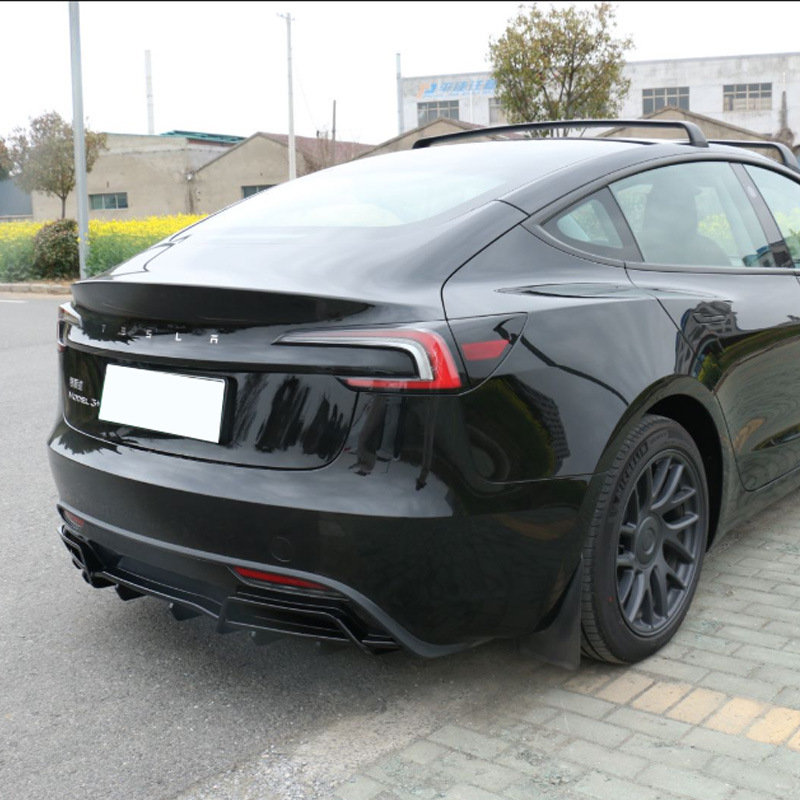 Rear Lip Modified Surround Trim Rear Spoiler Rear Shovel Tail Protection for Tesla Model 3 Facelift