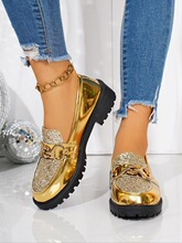 U 36442 Metal Buckle Slip On Loafers �������ָ�Ь �羳