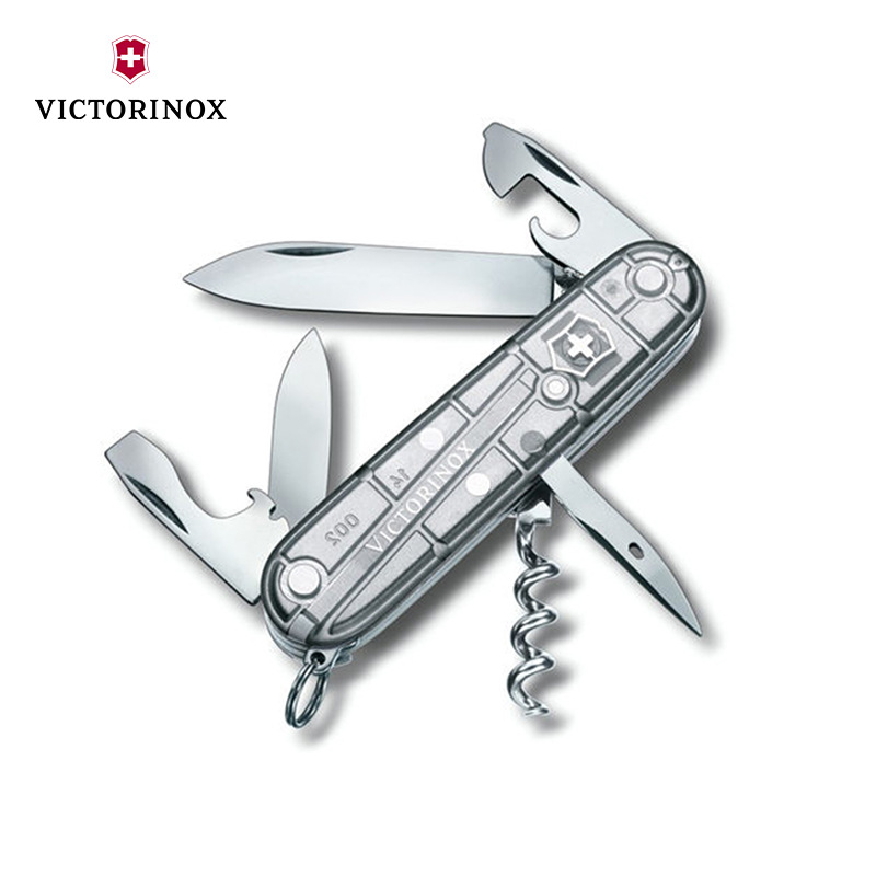 维氏瑞士军刀 91MM1.3603.T7 银色透明标准型便携多功能折叠刀