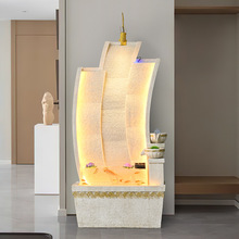 亚马逊跨境流水摆件客厅电视柜家居装饰喷泉落地轻奢循环水风水轮