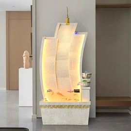 流水摆件;树脂工艺品;风水球