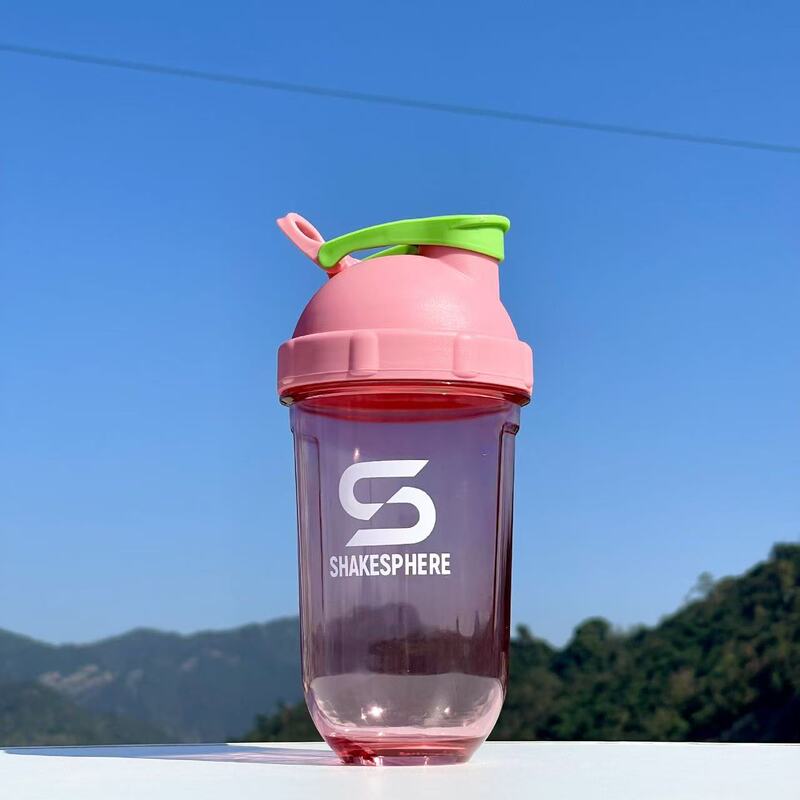 新款批发蛋白粉摇摇杯运动健身杯子奶昔杯带搅拌球塑料杯可印LOGO|undefined