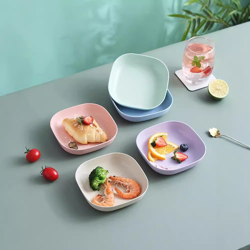 Bone-spitting Dish Bone-spitting Dish Household Snack Small Dish Pickles Dish Plastic Snack Cake Dish Dish for Dining Table Garbage Dish