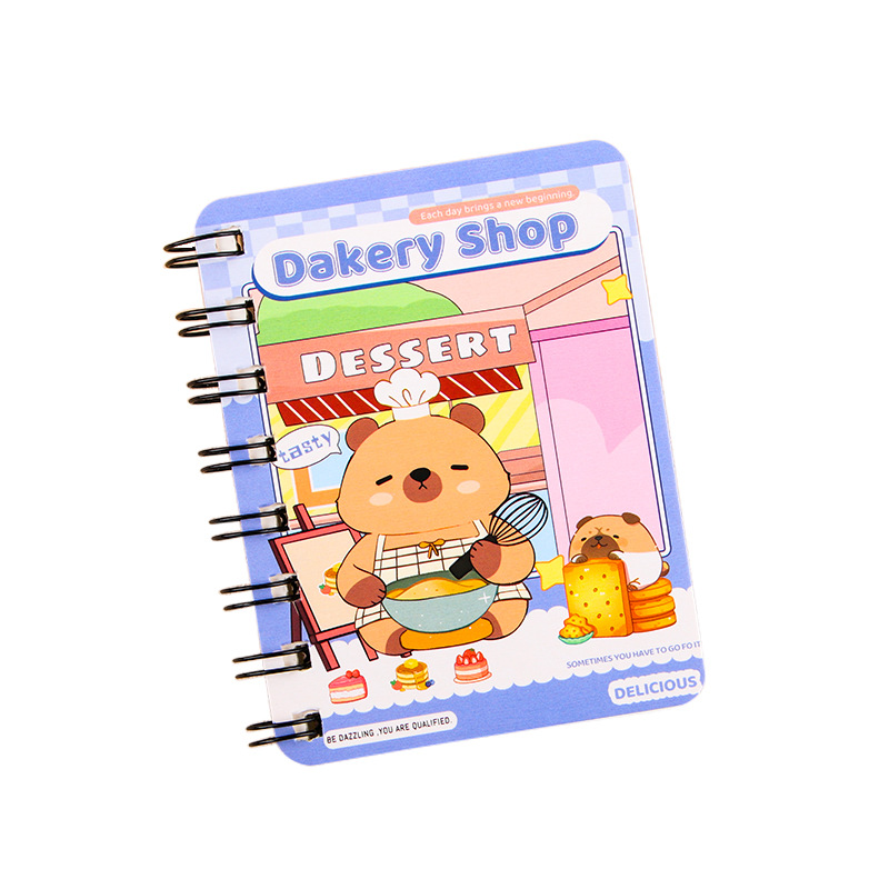 Creativo A7 bobina de flip lateral libro de palabras de bolsillo libro de cuaderno mini cuaderno A7 cuaderno al por mayor