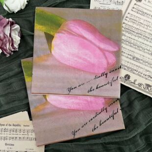 Cross-border Tulip Print Napkin Confession Valentine's Day Party Decoration Paper Disposable Hotel Wedding Print