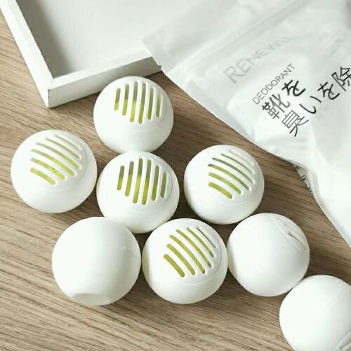 Shoe deodorizing ball removes shoe odor, removes odor, deodorizes, sneaker cabinet, wardrobe, deodorizes, long-lasting fragrance, shoe and socks deodorant