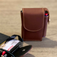 跨境PU皮革烟盒皮套 复古克挂腰式皮具 个性时尚香烟包户外皮套