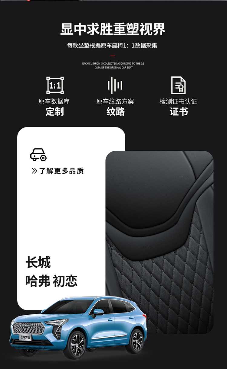 New Model of Special Car Seat Covers for the Haval Jolion, Suitable for All Seasons, Full Leather Seat Covers