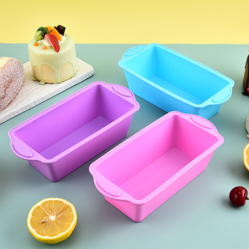 Cross-border direct supply silicone cake molds rectangular bread baking trays household DIY baking supplies toast bread molds