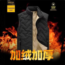 外贸秋冬季爆款羊羔绒休闲加绒超声波跨境石墨烯中老年马甲男士