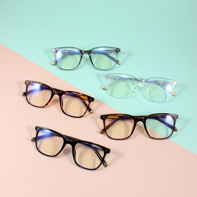 新款韓版潮流近視框架眼鏡女時尚插芯腳防藍光眼鏡個性百搭平光鏡