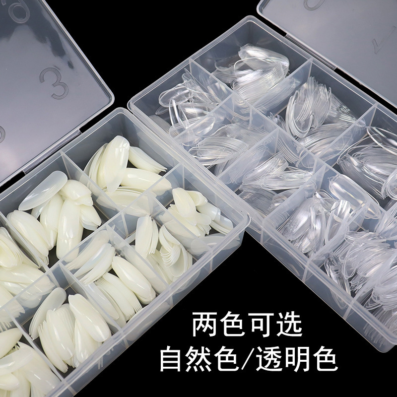 Cross-Border Supply XL Almond Nail Tip Type Manicure Nails 500 Pieces Bag Boxed Transparent Fake Nails Wearable Nails Cross-Border Supply XL Almond Nail Tip Type Manicure Nails 500 Pieces Bag Boxed Transparent Fake Nails Wearable Nails