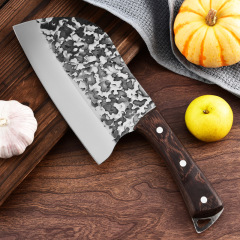 雞翅木手柄斬切兩用斬切刀鋒利切肉刀鍛打錘紋菜刀女士專用切片刀