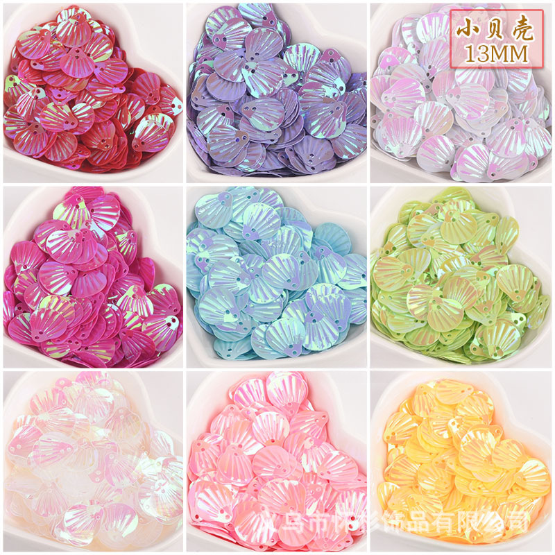 AB colorful fish scales small shell sequins diy handmade beads clothes decorations accessories art materials