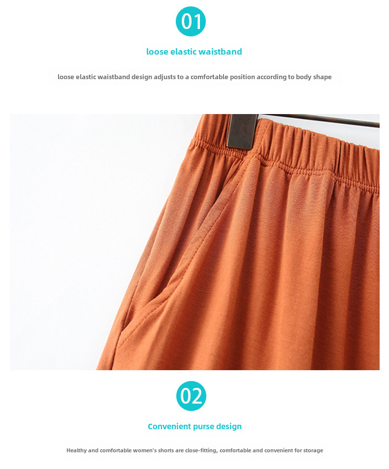 Una generación de pijamas de verano para mujer, pantalones cortos deportivos modal 3 para el hogar_voghion.com