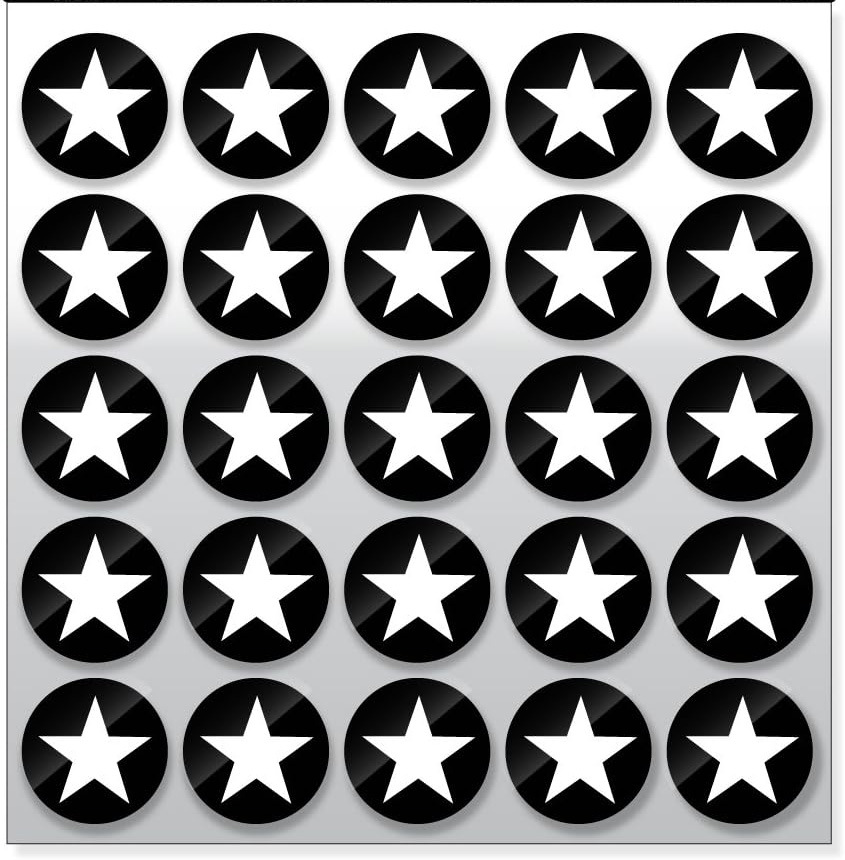Pegatinas de casco deportivo de Amazon transparente estrella de cinco puntas pegatinas de coche calcomanías de gorra de béisbol se pueden personalizar image 9