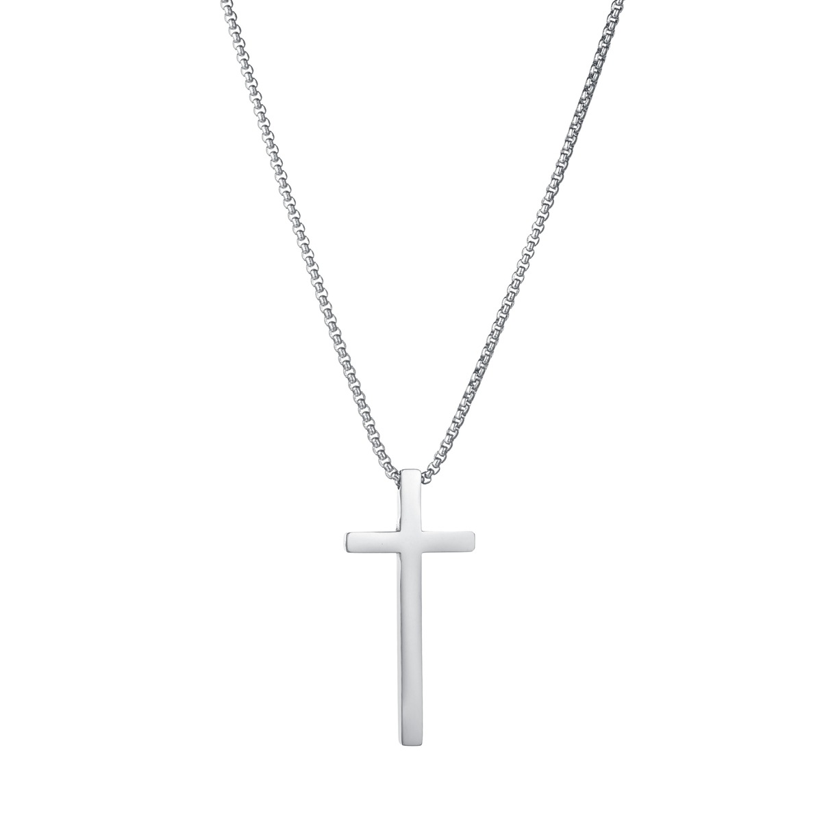 Fashion Cross Titanium Steel Plating Pendant Necklace display picture 6