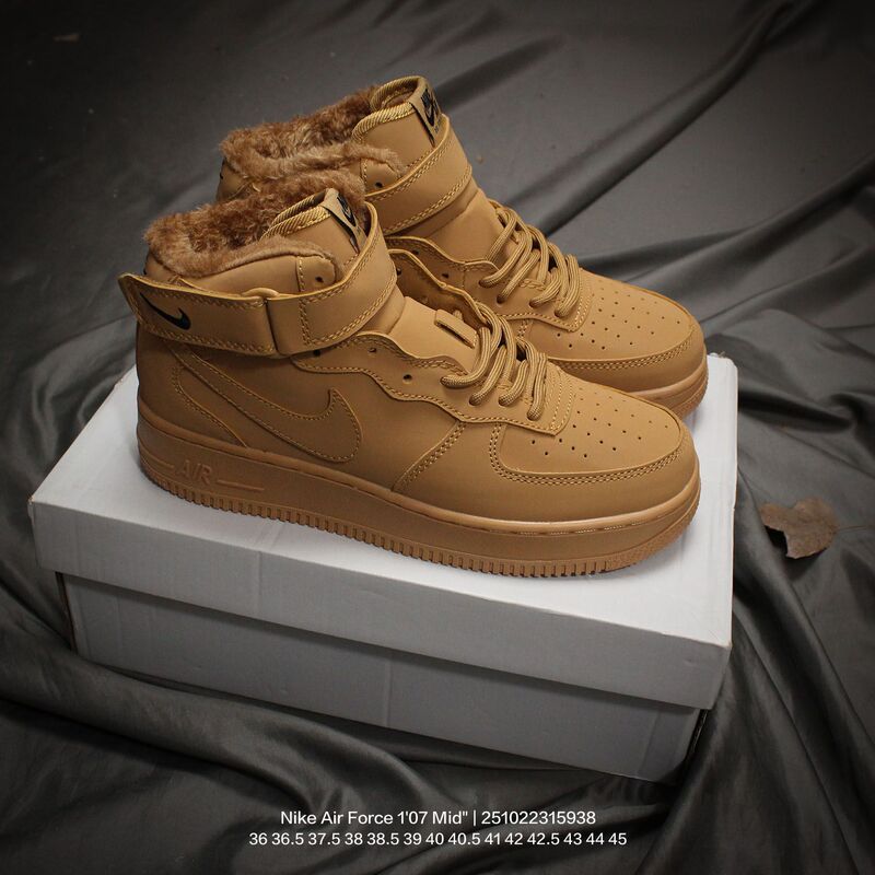 Putian Shoes Pure Original Air Force Ajf Wheat Color Sports Shoes Dad Shoes Trendyy Couple Sneakers Casual Shoes Men's and Women's Shoes
