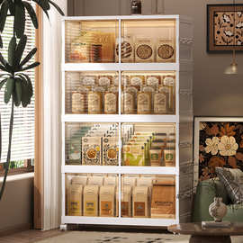 超大收纳柜免安装家用收纳整理箱透明收纳盒折叠零食玩具衣服储物