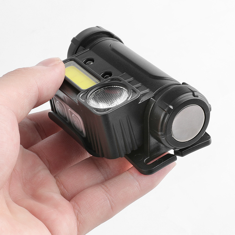 Onda transfronteriza inducción cabeza montada faro USB recargable luz de conducción al aire libre noche luz LED luz fuerte faro