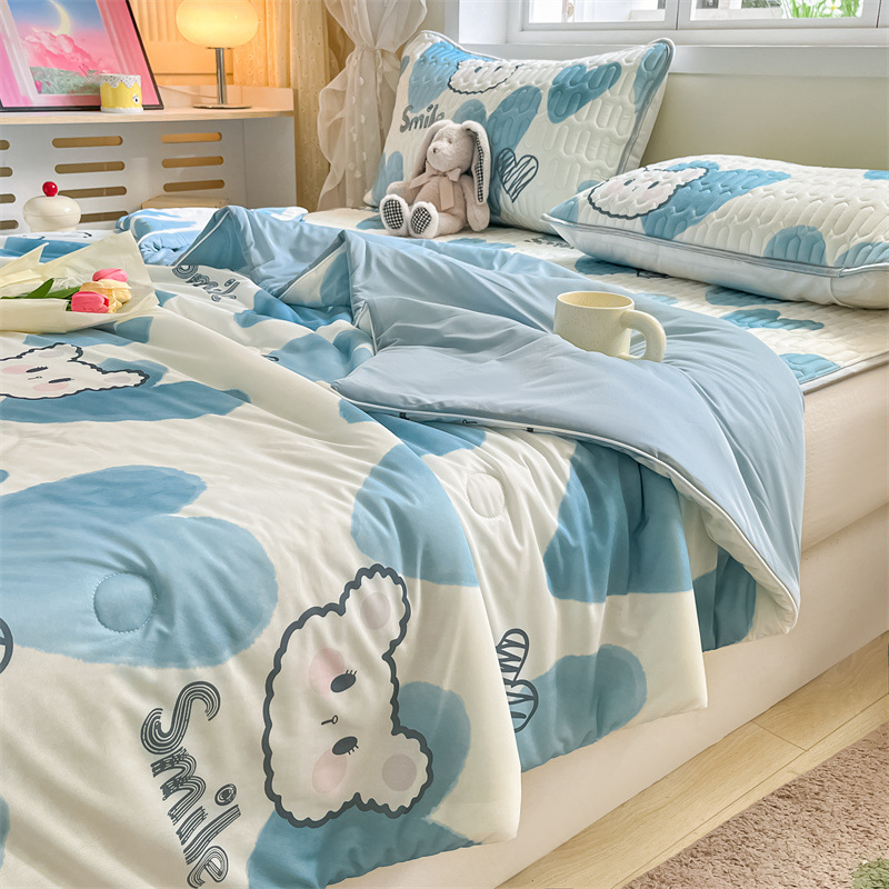 Sensación fresca de verano, edredón de hielo, edredón fresco de verano, edredón de aire acondicionado, edredón doble, dormitorio de estudiantes, edredón de verano, lavable a máquina image 15